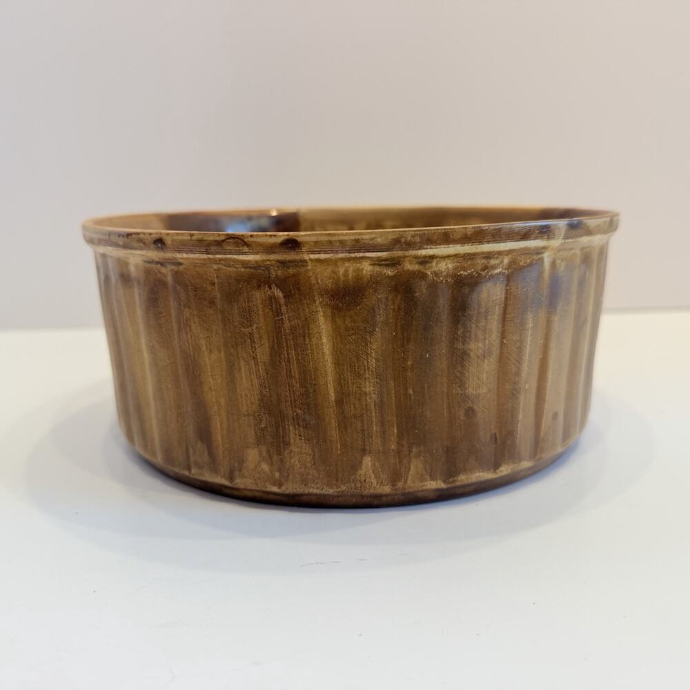 Sango Splash 4951 Stoneware 8” Storage Bowl Brown Drip Glaze - Picture 3 of 7